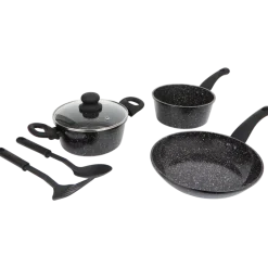 Batterie de cuisine avec ustensiles Ceramic Marble | Action FR