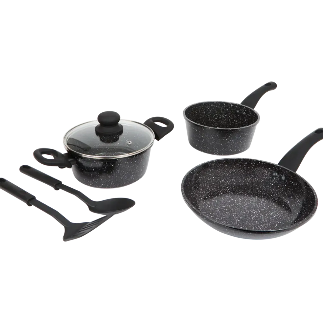 Batterie de cuisine avec ustensiles Ceramic Marble | Action FR