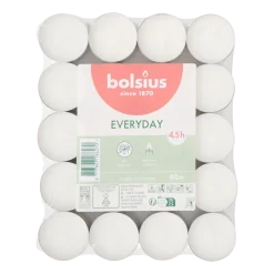 Bougies chauffe-plats Bolsius blanches | Action FR