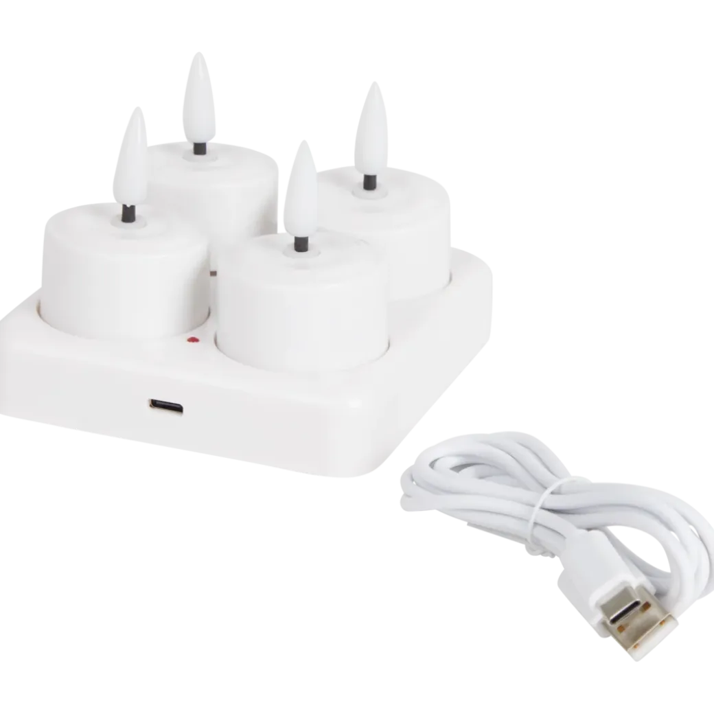 Bougies chauffe-plats LED Blanc Blanc | Action FR