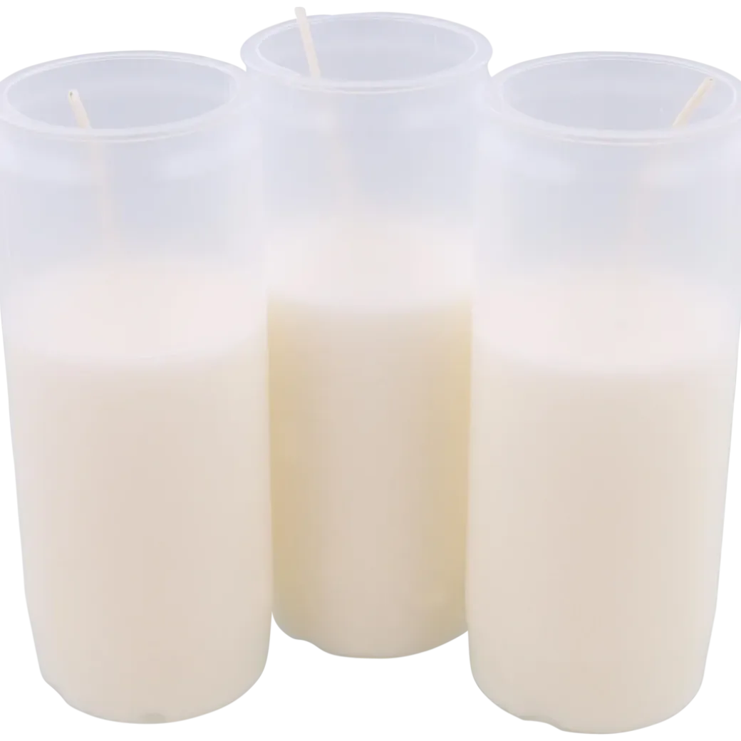 Bougies funéraires blanches Blanc | Action FR