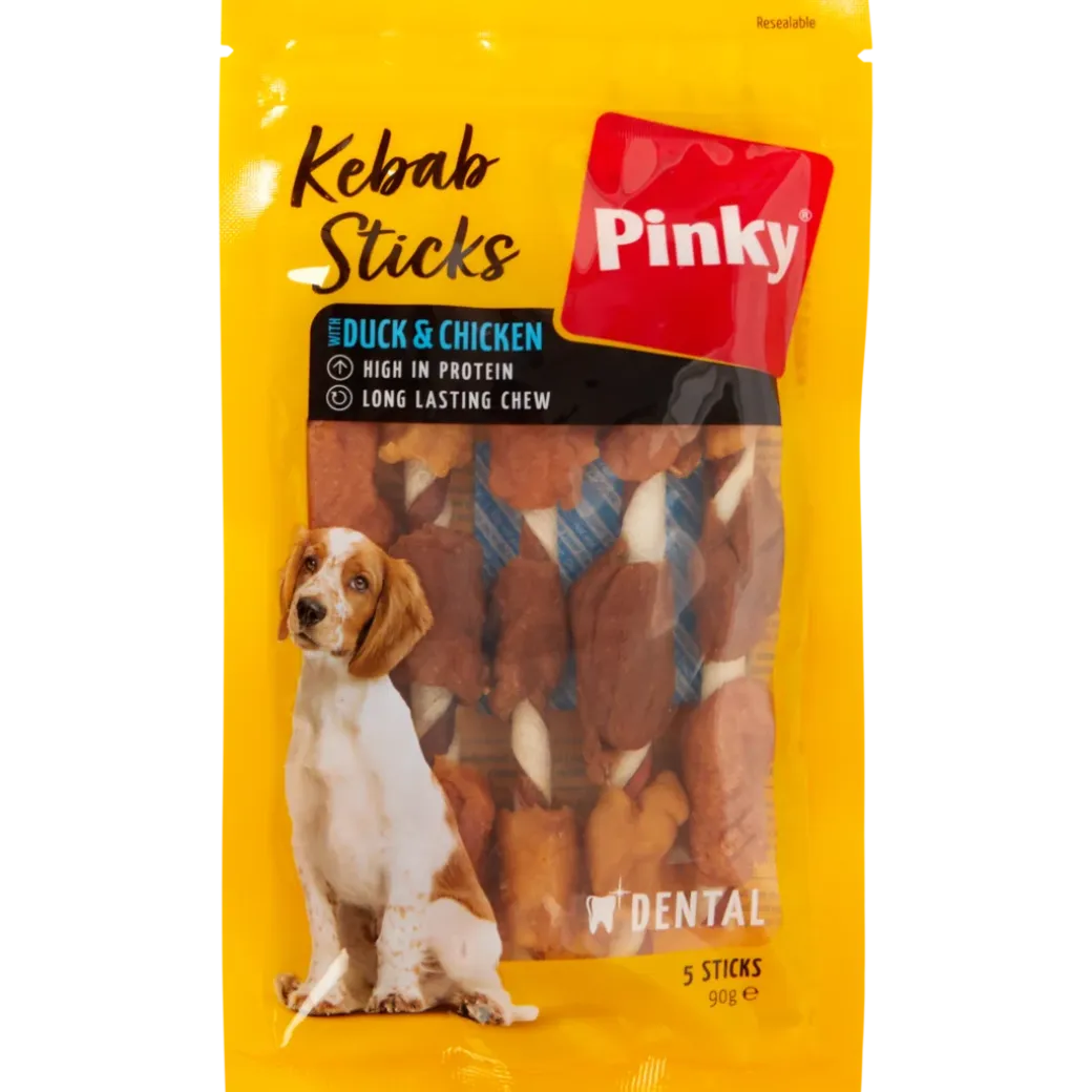 Bâtonnets à mâcher kebab pour chien Pinky | Action FR