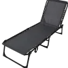 Chaise longue pliable Acier Noir | Action FR