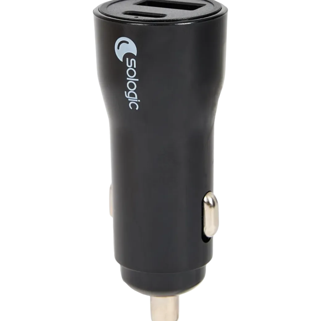 Chargeur allume-cigare 2 ports Sologic | Action FR