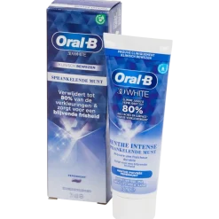 Dentifrice Oral-B 3D White Menthe intense | Action FR