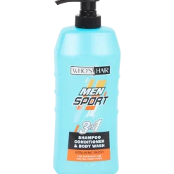 Gel douche Who's Hair Men Sport 3 en 1 Vitalising Fresh 1 litre | Action FR