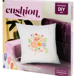 Kit créatif broderie housse de coussin Avec | Action FR