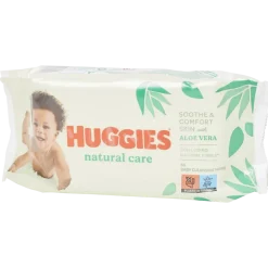 Lingettes pour bébé Huggies Natural Care Frais 56 Pièces | Action FR
