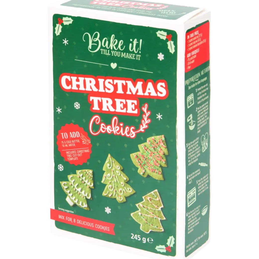 Mélange pour biscuits en forme de sapins de Noël Bake it! | Action FR