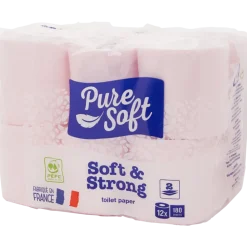 Papier toilette Pure Soft Doux et résistant 12 Pièces | Action FR