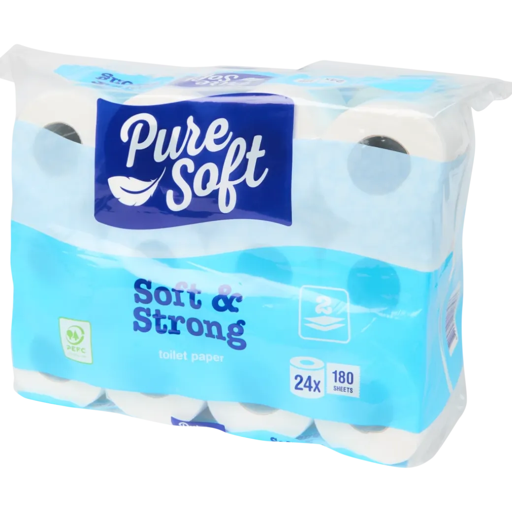 Papier toilette Pure Soft Doux & Résistant 24 Pièces | Action FR