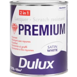 Peinture acrylique Dulux Satin White Blanc 0.75 litre | Action FR