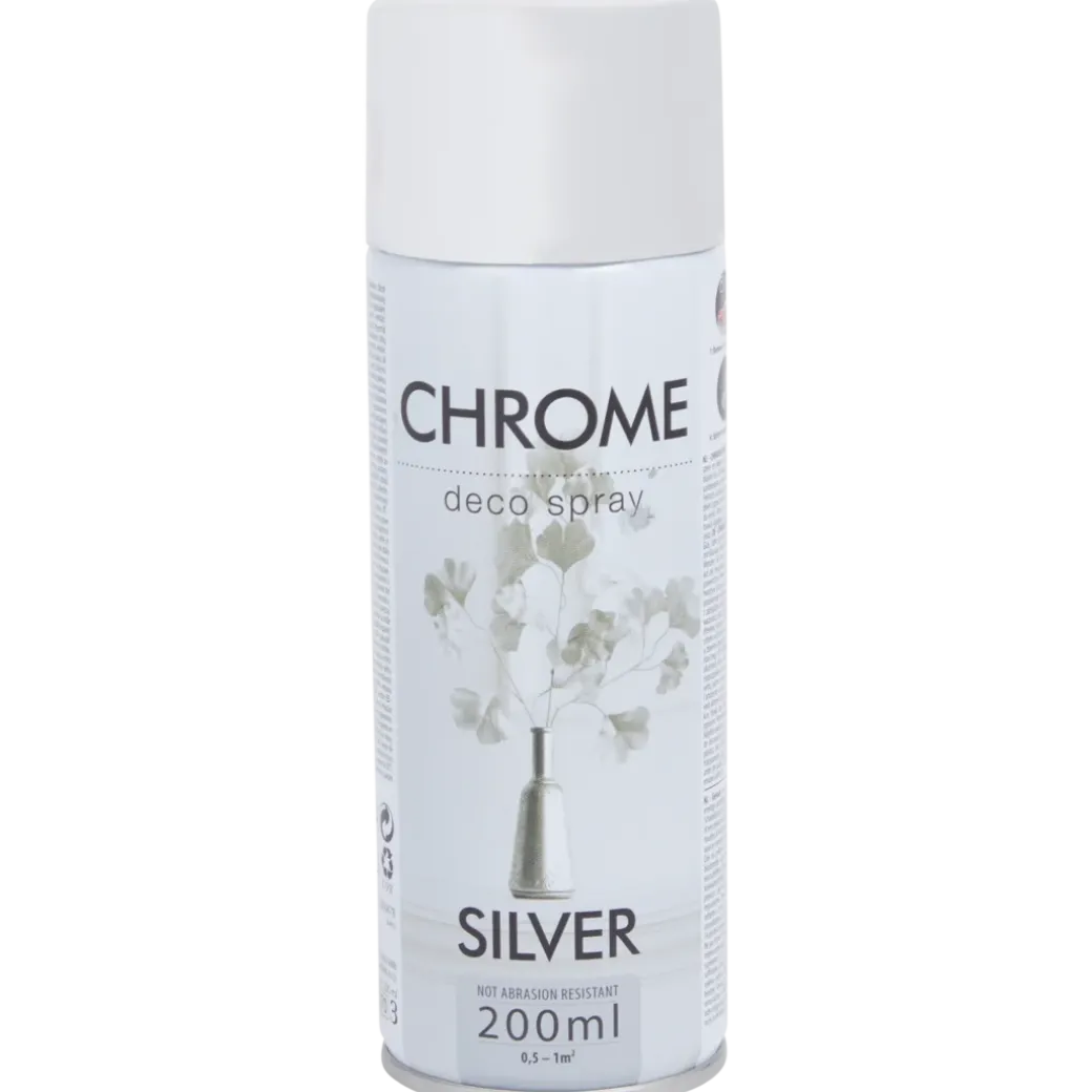 Peinture en aérosol chromée Argent Silver 200 ml | Action FR