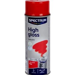 Peinture en aérosol haute brillance Spectrum Rouge Rouge 400 g | Action FR