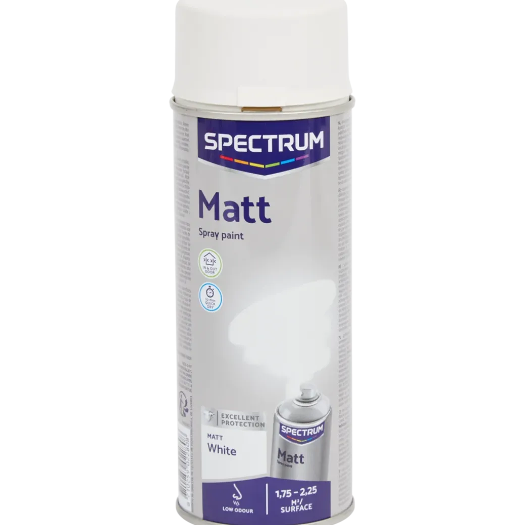 Peinture en aérosol Spectrum Blanc mat Blanc 400 ml | Action FR