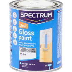 Peinture haute brillance 2-en-1 Spectrum Blanc Blanc 750 ml | Action FR