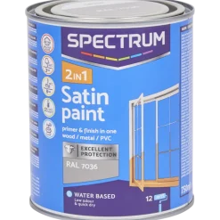 Peinture satinée 2-en-1 Spectrum RAL 7036 Gris 750 ml | Action FR