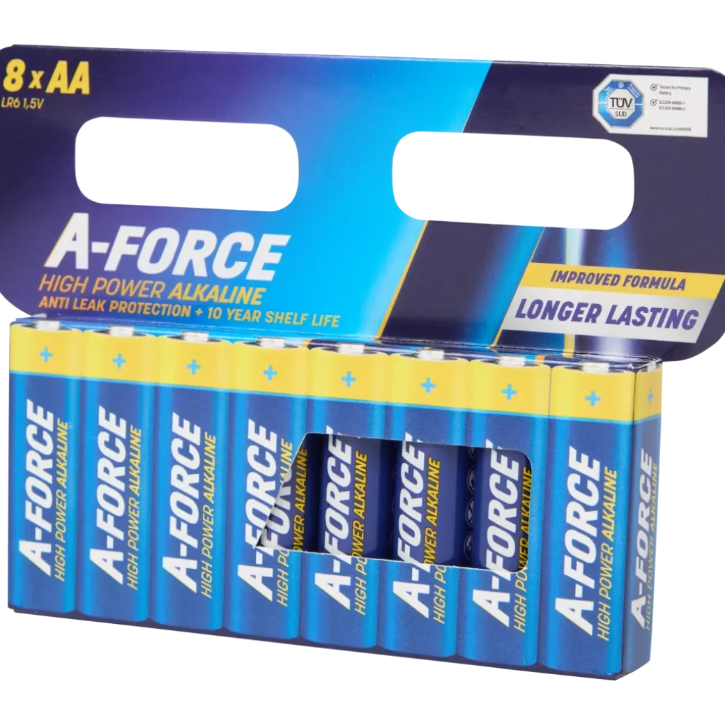 Piles A-Force High Power Alkaline AA 8 Pièces | Action FR