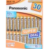 Piles alcalines Panasonic AAA 30 Pièces | Action FR
