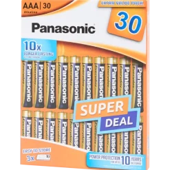 Piles alcalines Panasonic AAA 30 Pièces | Action FR