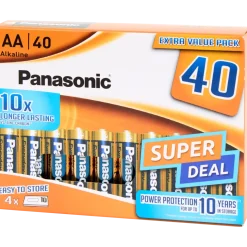 Piles alcalines Panasonic AA 40 Pièces | Action FR
