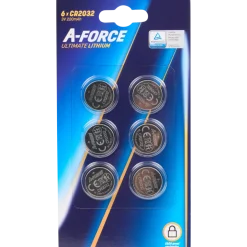 Piles boutons A-Force CR2032 6 Pièces | Action FR