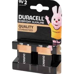 Piles Duracell Everyday Alkaline 9 volts 2 Pièces | Action FR