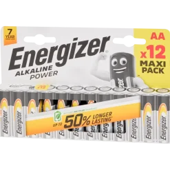 Piles Energizer Alkaline Power AA 12 Pièces | Action FR