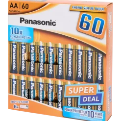 Piles Panasonic AA 60 Pièces | Action FR