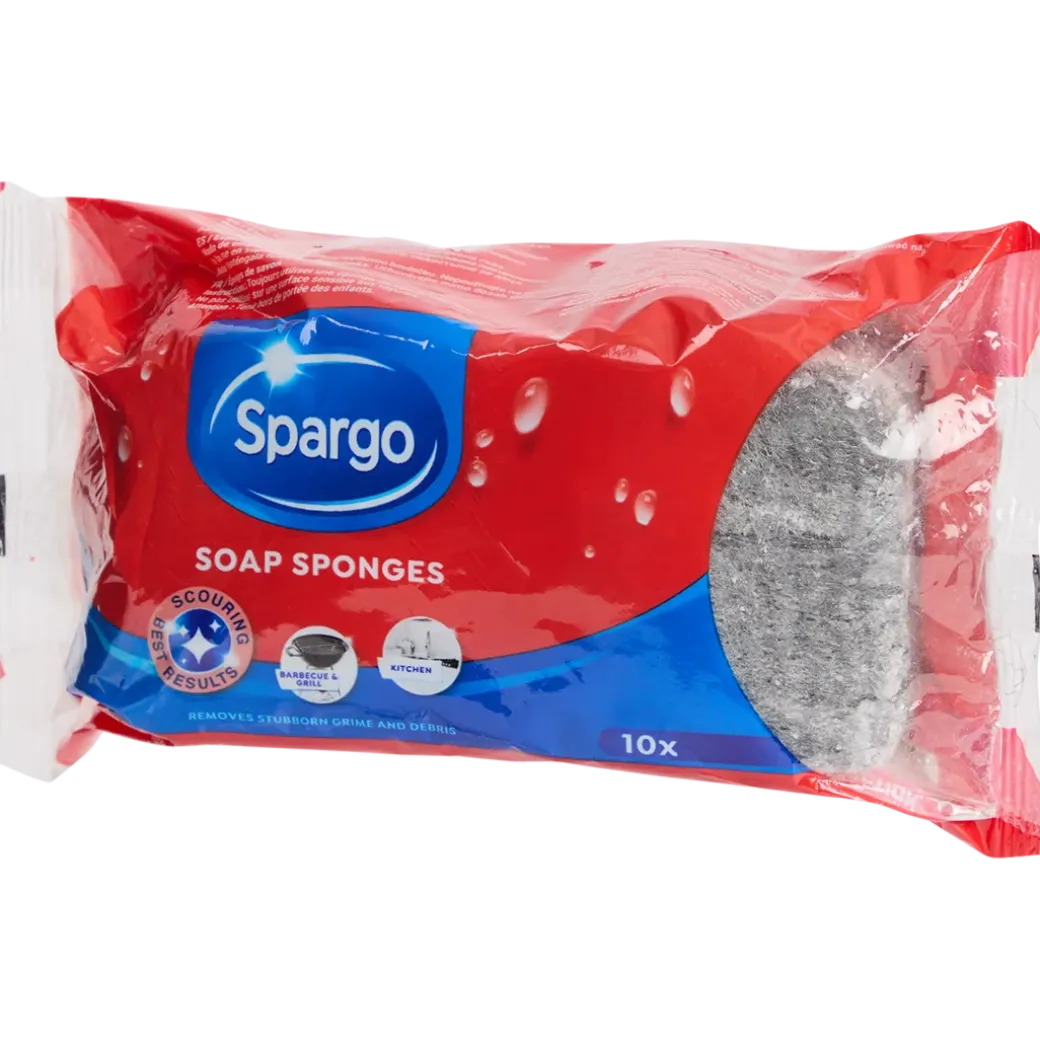 Éponges en laine d'acier savonneuses Spargo | Action FR