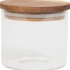 Pot à provisions avec couvercle en bois 450 ml | Action FR