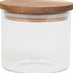 Pot à provisions avec couvercle en bois 450 ml | Action FR