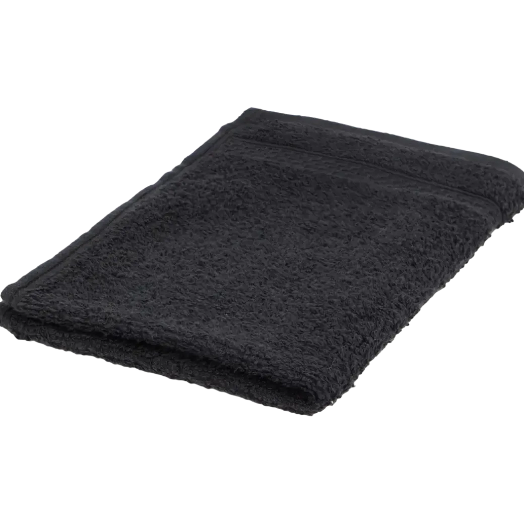 Serviette invité Capetown Noir 50 x 30 cm Noir | Action FR