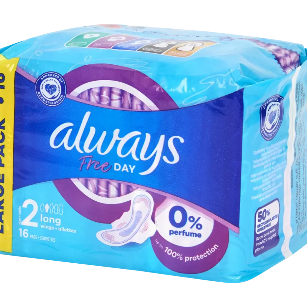 Serviettes hygiéniques Always Free Day 16 Pièces | Action FR
