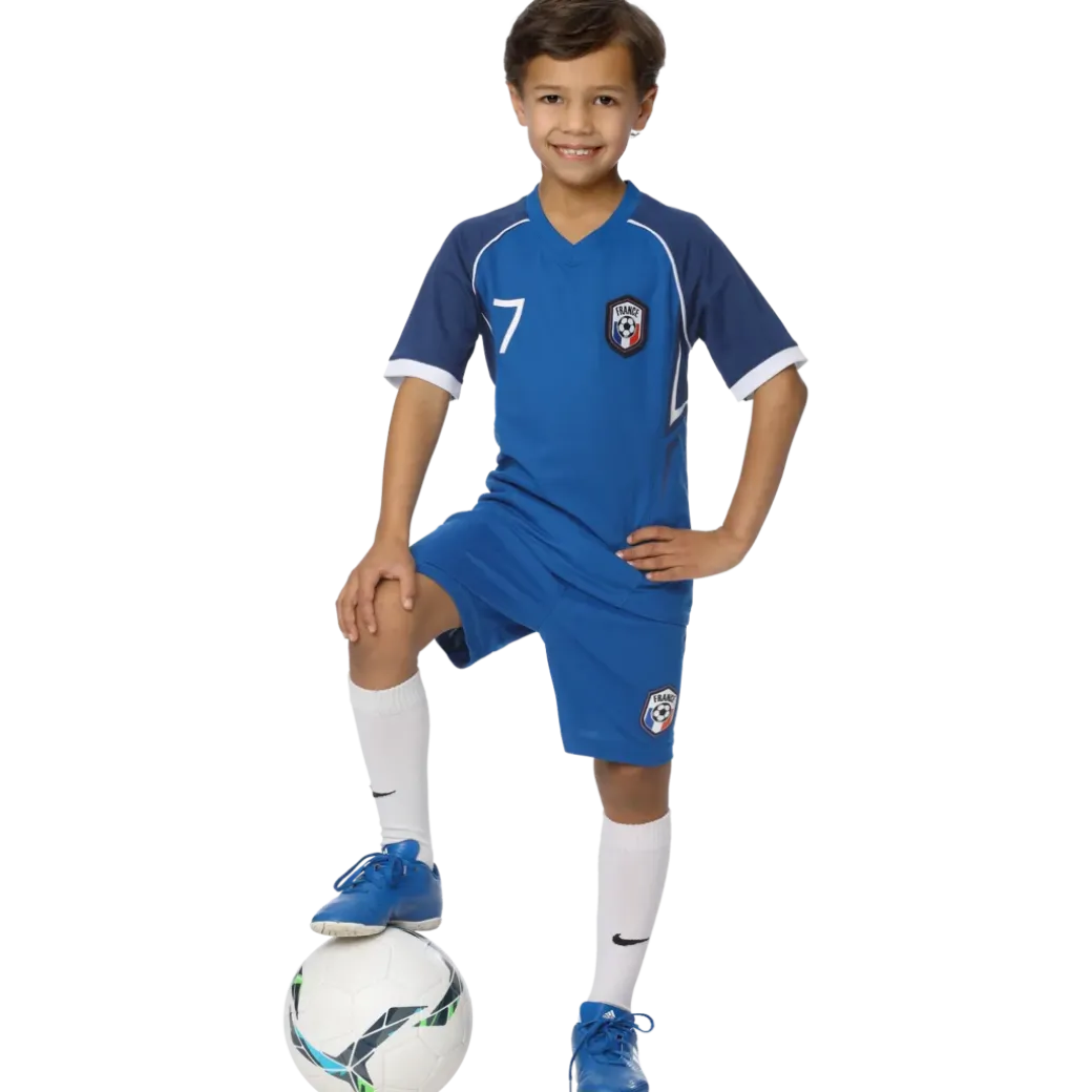 Tenue de football aux couleurs de la France Bleu Homme | Action FR